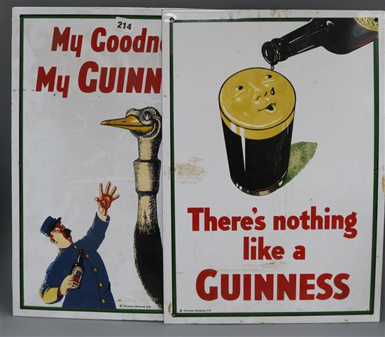 Two replica Guinness signs 51 x 36cm